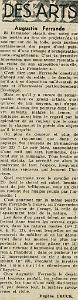 AUGUSTIN FERRANDO 1880-1957 (13) Le Magazine D'Afrique du Nord Paques 1951